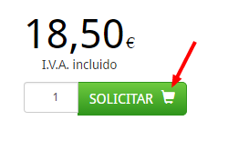 Botón comprar en ficha de artículo con icono